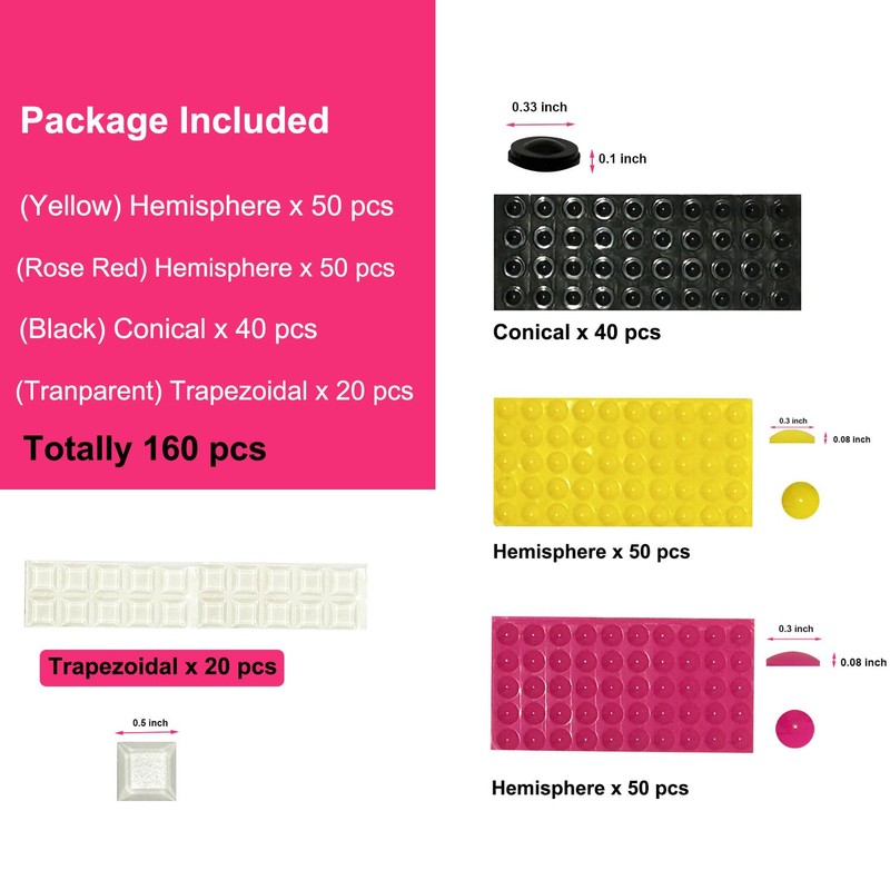 160pcs Bump Dots Set, Braille Stickers for Visually Impaired The