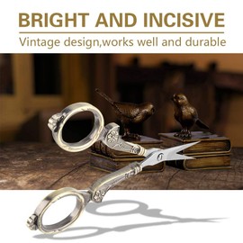 Vintage Stainless Steel Sewing Scissors Cutting Embroidery Cross Stitch Scissors Stitch Antique Sewing Scissors DIY Craft Tool Widely Used in Embroidery, Sewing, Scrapbooking