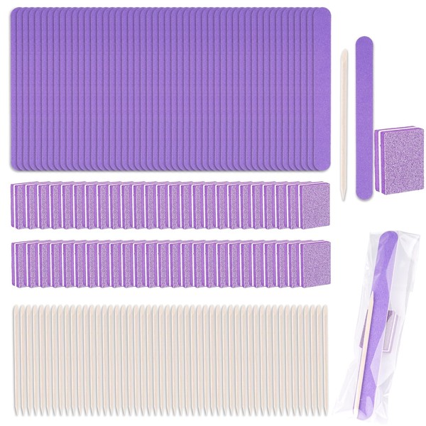 50 Sets Nail File and Nail Buffer, Including 50 Pieces