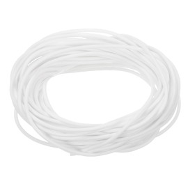 uxcell Silicone Foam Seal Strip, 1.5mm(0.06") Dia 8 Meters(26.25 Ft) Long Sponge Rubber Weather Seal Strip Round Rubber Cord Solid for Machinery and Industries, White