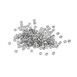 sourcing map Hexagon Nuts M3 x 0.5 mm Metric Coarse Thread Hex Nut Galvanised Silver Colour Pack of 200