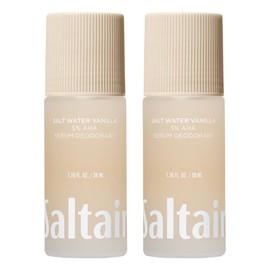 Saltair Serum Deodorant 2 Pack – Salt Water Vanilla Scent – 5% AHA – Aluminum-Free Odor Control for Women & Men – Mandelic Acid Deodorant with Lactic Acid – 2x 1.7oz Travel Roll On