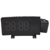 Projection Alarm Clock with 2 USB Ports LED Curved Display