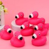 15PCS Cartoon Flamingo Rubber Squeeze Pink Flamingo Toys Floating Squeaky