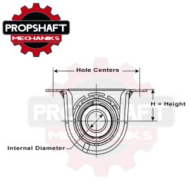 DSP Jeep Grand Cherokee 2010-2016 Rear Driveshaft Center Carrier Bearing 52123631AA