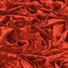Ice Fabrics Stretch Crushed Velvet Fabric by The Yard - 60/62" Wide Soft Velvety Fabric for Sewing Apparel, Upholstery, Curtains & Decor - 250 GSM - 20% Vertical Stretch - Orange - 3 Yards
