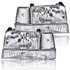 GRAND ORANGE Headlights Assembly Fit 1992-1996 Ford F150 Bronco