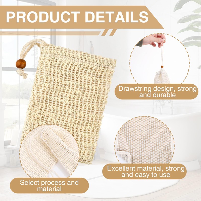 Katyjun Pack of 6 Soap Bags for Solid Soap, Soap