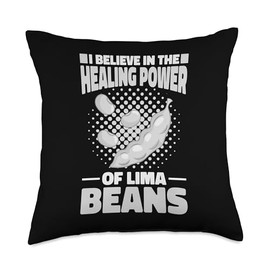 Lima Bean Funny Planting Vegetable Seeds Throw Pillow