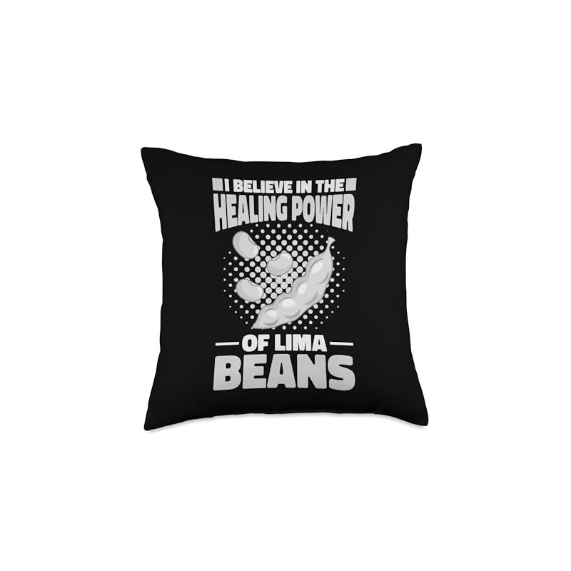 Lima Bean Funny Planting Vegetable Seeds Throw Pillow