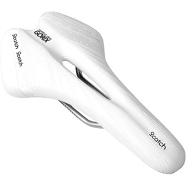 GORIX Bike Saddle Seat Comfortable Cushion with Rail Mountain Road Bicycle for Men and Women (A6-1) (All White)