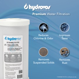 10" x 4.5” Carbon Block Sediment Water Filter, GAC Granular Activated Carbon Replacement Filter Cartridge Fits Filter Housing WHKF-DWHBB, WH-HD200-C, GXWH40L, DB10C, ‎AO-WH-PREL, 150237 Big Blue
