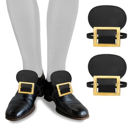 W-Plus Colonial Shoe Buckle - Perfect Historical Shoe Buckles Costume Accessory for Pilgrim and Fancy Dress, Historical Dress Up Accessories