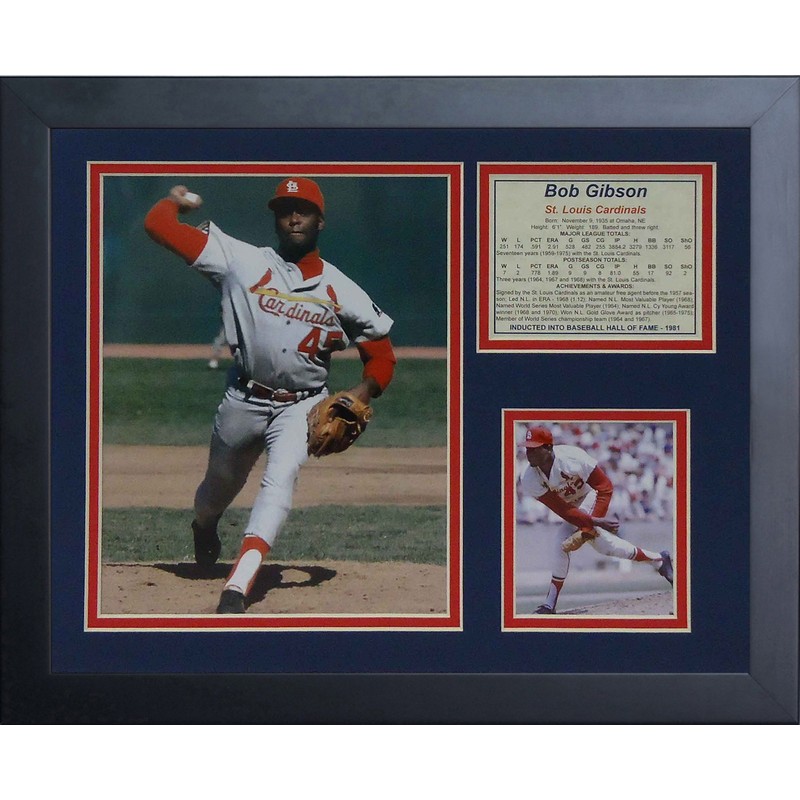 Legends Never Die "Bob Gibson" Horizontal Framed Photo Collage, 11