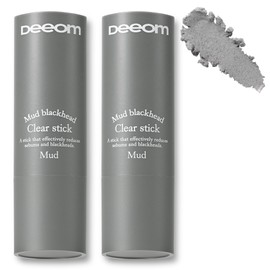DEEOM Exfoliating Facial Scrub & Polish Stick, Gentle Pore Cleansing Stick with Charcoal & Clay, Helps Clear Blackheads & Whiteheads, Deep Cleansing &