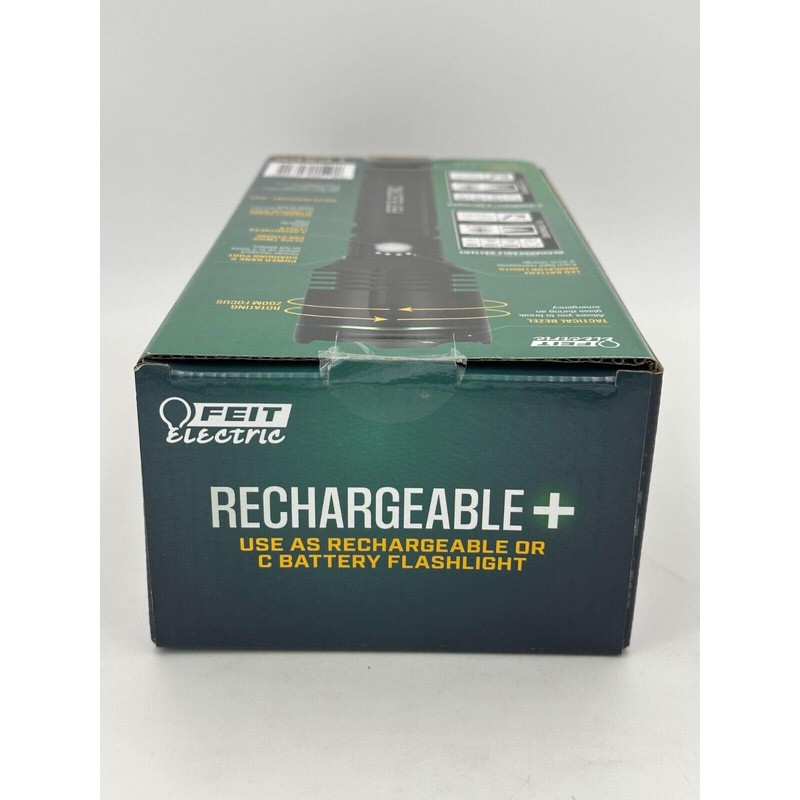 11.7 in. LED Flashlight, Rechargeable Plus by Feit Electric