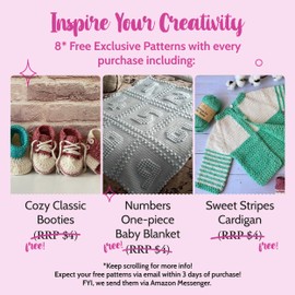 Cotton to The Core Cotton Yarn for Crocheting, 12 Skeins, 1704Yds/600G, Free Patterns - Soft Baby Yarn for Knitting - 3 DK Light Worsted Weight - Blush Pack