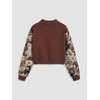CIDER Polo Position Bear Button Knitted Long Sleeve Sweater Brown