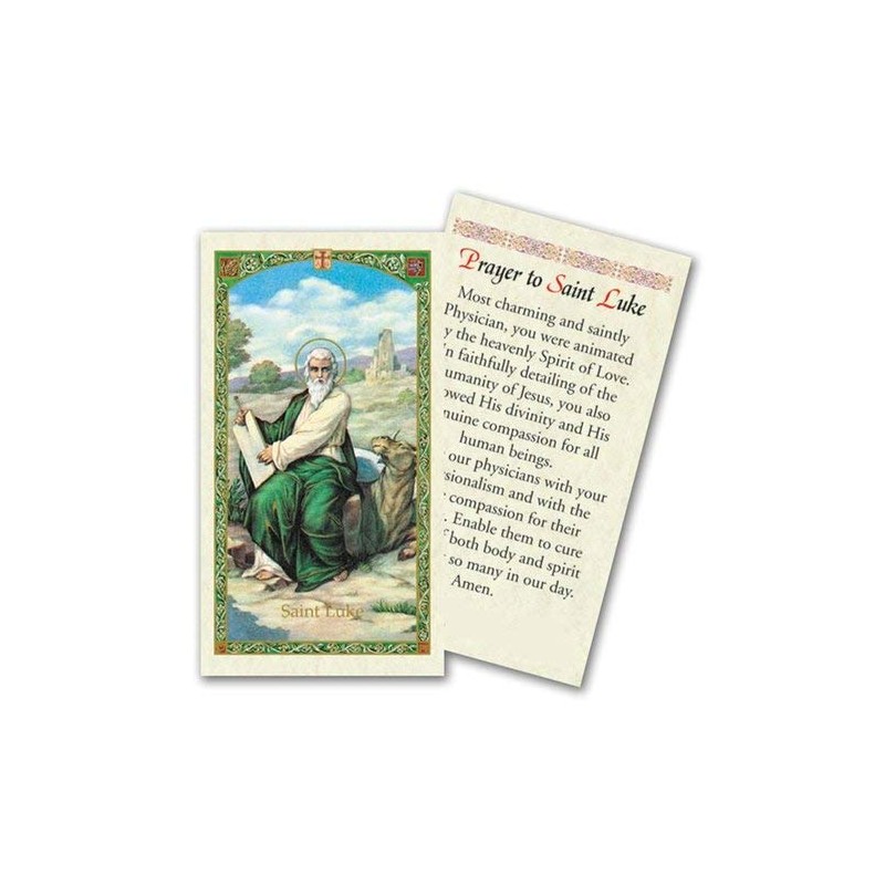 Prayer to Saint Luke The Beloved Physician Laminated Holy Card