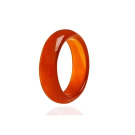 Carnelian Crystal Rings Natural Red Carnelian Gemstone Band Ring for Women Green Jade Rings Jewelry for Women (green jade)