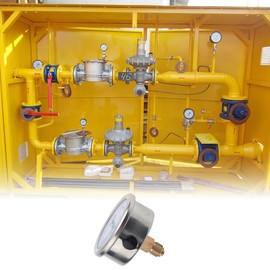 Vacuum Pressure Gauge, Mini Low Dial Air Water Oil Gas Fuel Gauge Meter Compressor Metal Interface With Stainless Steel Case Home Pressure Measurement Manometer Hydraulic Tool -1-1bar / -30-15inhg