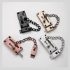 Stainless Steel Anti-hotlink Latch, Sliding Bolt Latch with Chain, Household