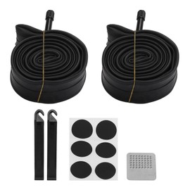 Bike Tire Repair Tool Kit Butyl Rubber with Replacement Inner Tube Round Patches Tire Levers22X1.75/2.125