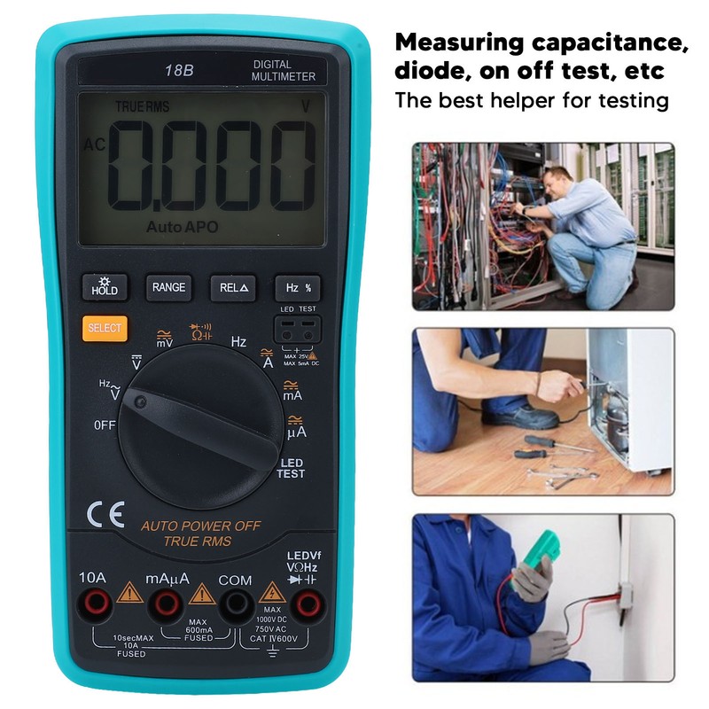 Digital Multimeter Tester Delayed Backlight High Accuracy Electrical Voltmeter Tester