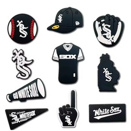 Baseball Shoe Charms Decorative Softball Sport Shoe Charm for Sports Merchandise Fans Party Favor Gifts for Men Women Adults Children 10pc Set