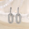 Sanfenly Convertible Link Earrings for Women Small Hoop Double Oval
