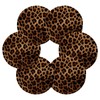 SDMKA Leopard Print 6 Pcs Cotton Woven Coasters with Holder
