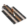 Bloomingville Striped Marble Cheese and Cutting Board with Canape Knife,