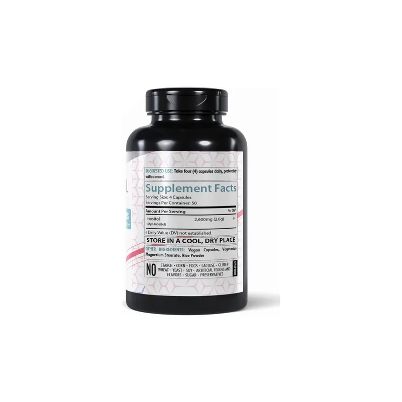 Myo Inositol 2600 Mg Alta Potencia 200 Cápsulas Hecho En