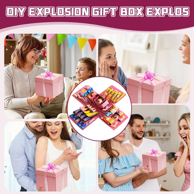 DIY Explosion Gift Box, 5 Layer Snack Explosion Box -