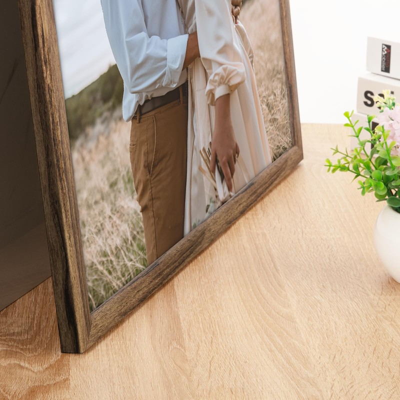 euwazram Rustic Walnut 18x24 Frame - Single Frame, 18 x