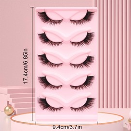 10 Paar Fake Cat Eye Wimpern, Wispy Lashes, Weiche Flauschige Falsche Wimpern, Extensions Künstliche Cluster Lashes, Halbe Wimpern, Half Cateye Falsche Wimpern, Für Damen