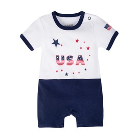 MUDJEAN - Ropa de fútbol para bebé y niña, mameluco de fútbol para bebés, lindo y cómodo de 0 a 24 meses, USA blanco, 0-3 meses