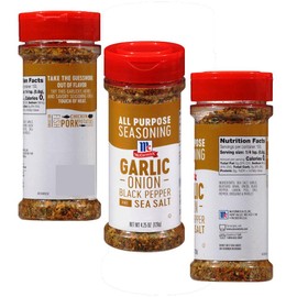 McCormick Garlic Onion Black Pepper Sea Salt, 4.25 OZ (Pack of 3)