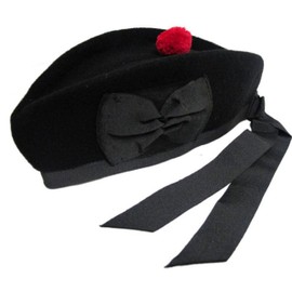 Scottish Glengarry Wool Piper Hat 4 Kilts Army Bagpipe (62 cm)