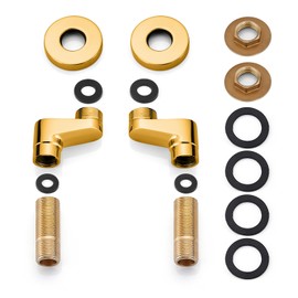 gotonovo Clawfoot Tub Adapter 3-3/8 Inch Adjustable Swing Arms for Kitchen Faucet Bathtub Bathroom Shower Faucet Set Commercial Utility 1 Pair 2.2 inch Polished Gold