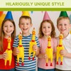 ZcrPrn Rubber Chicken, 3 Pcs Yellow Rubber Screaming Chicken Toy,