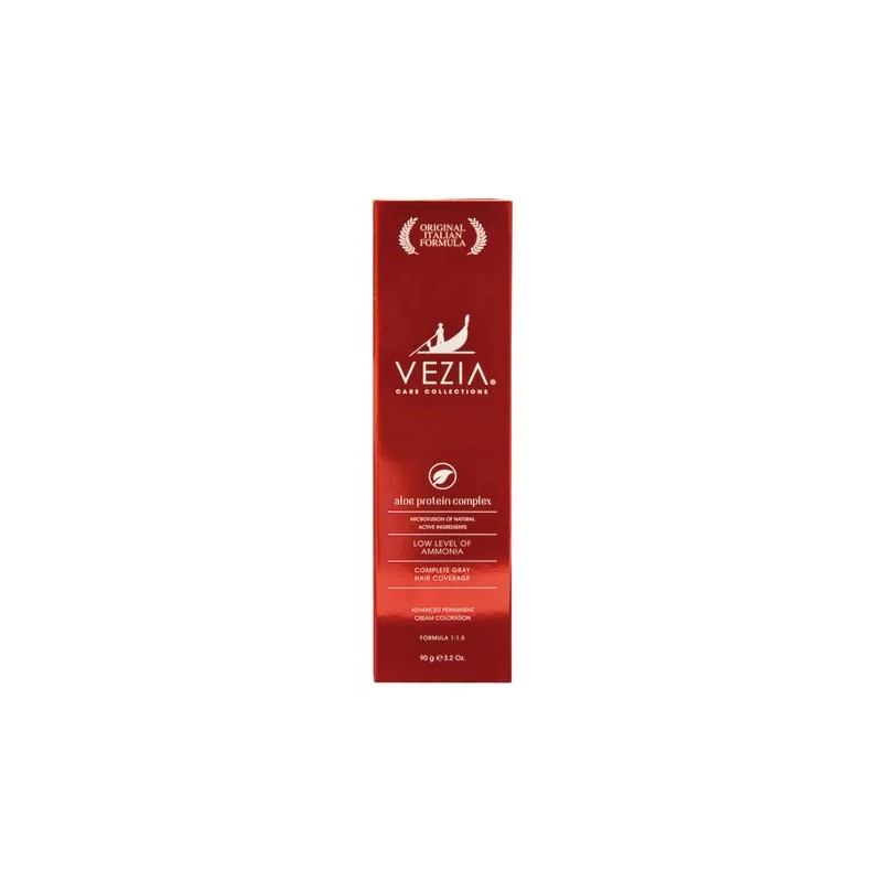 Tinte Profesional Para Cabello Vezia 90gr (7.40 Rubio cobrizo profundo)