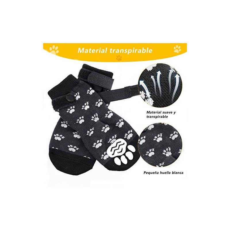 Calcetines Antideslizantes para Perros con Protectores de Patas,Calcetines Antideslizantes de