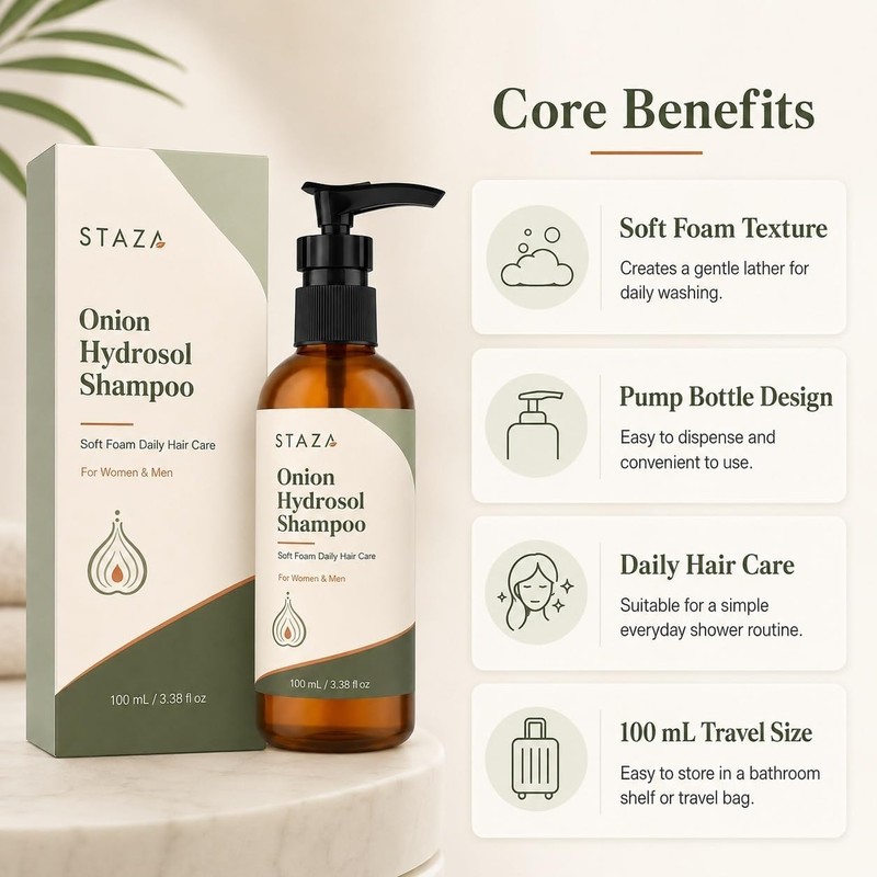 Shampoo de Hidrosol Cebolla 100 mL 3.38 fl oz Botella