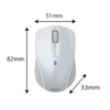 Digio2 MUS-BKT99W Bluetooth Mouse Blue LED Small White