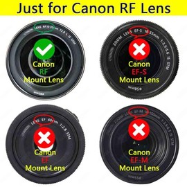 ULBTER Tapa Cuerpo Frontal y Trasera Lente para Canon EOS R100 R50 R50V R6 Mark III/II/I EOS R5 II/I EOS R EOS RP EOS R3 EOS R7 R8 EOS R10 Más Canon M