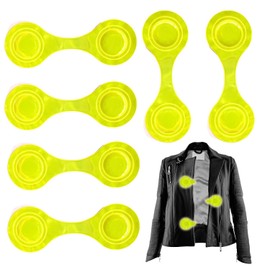 Issimober Pack of 6 Magnetic Reflectors, Reflective Lapel Magnets, Reflector Clips Pendant, for Maximum Visibility, Safety Reflector for Backpack, Jacket, Jogging, Bicycle (Green)