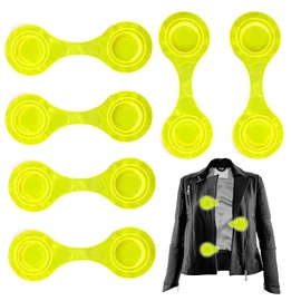 Issimober Pack of 6 Magnetic Reflectors, Reflective Lapel Magnets, Reflector Clips Pendant, for Maximum Visibility, Safety Reflector for Backpack, Jacket, Jogging, Bicycle (Green)