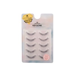 KEYIZONE FW17 Handmade Transparent Shaft 5 Pairs, Middle Type, Premium Synthetic Fiber Hair, Emphasizes Your Eyes, Gets Out Instantly, Cute Like a Doll, Popular Fluffy