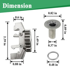 793338 Lawn Mower Governor Gear, Replaces 698231, 696376, 394348 (Without O-Ring), Fits Most Engines